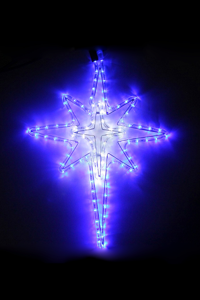 Световая фигура Рождественская Звезда 52см RL-122-BS-B/W